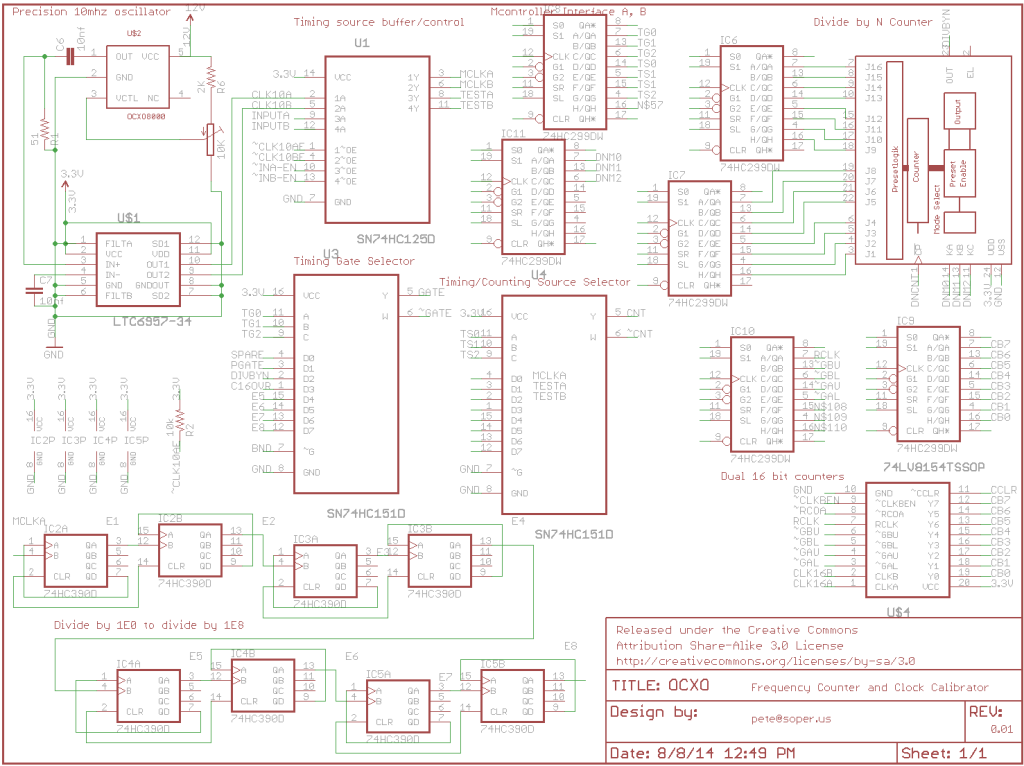 Initial rough draft of clock calibrator/frequency counter